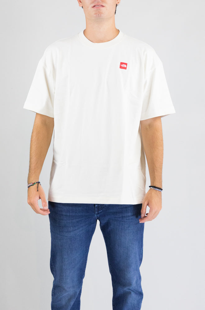 T-Shirt The North Face White da Uomo nf0a8eg5qli tnf red box