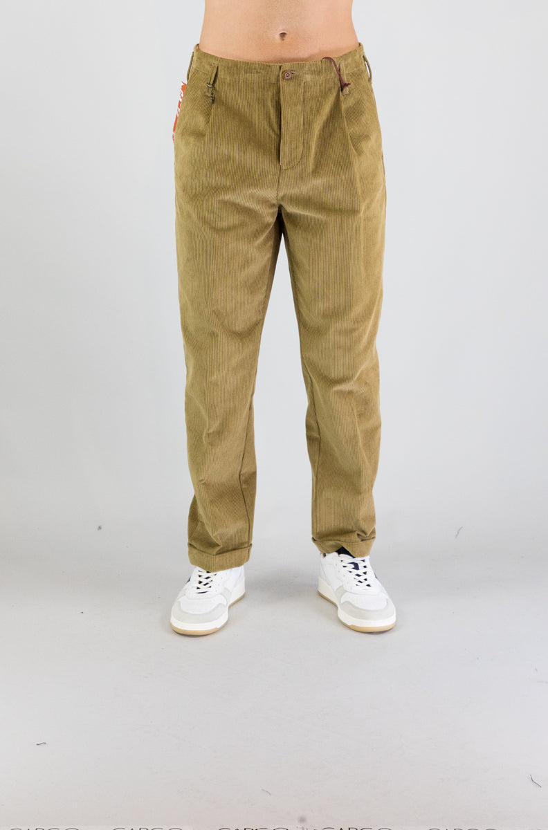 Pantalone Tela Cruda Camel da Uomo tc127p002co0554 uniform pleat