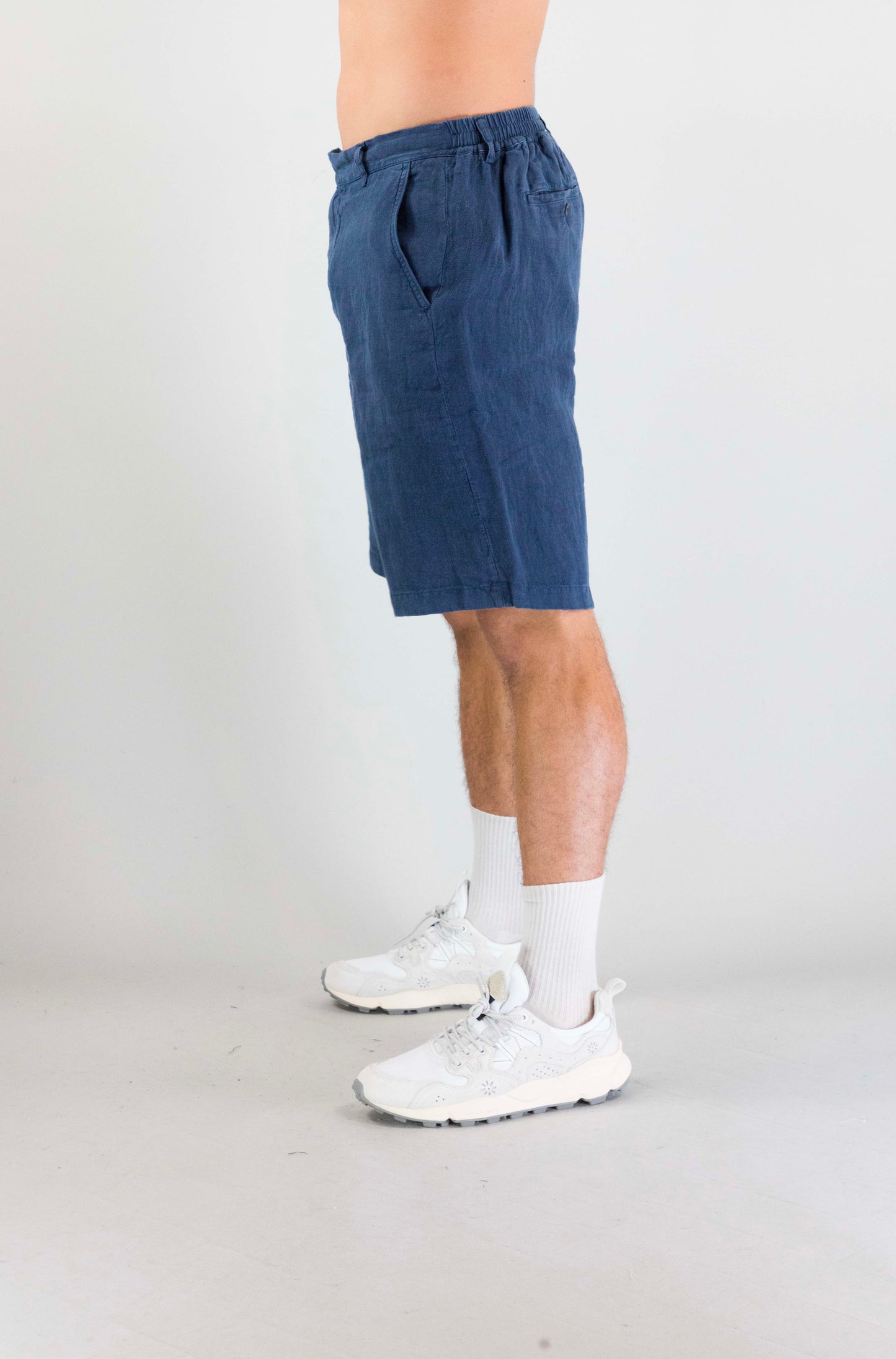 Pantalone Mc2 Saint Barth Blu Navy da Uomo sebastian linen