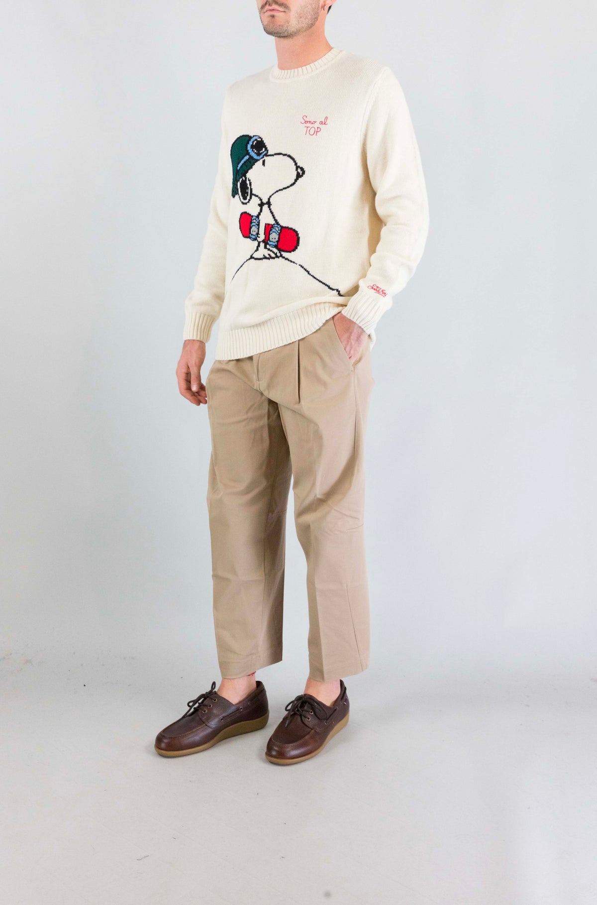 Maglia Mc2 Saint Barth 0334m Snoopy Boarder da Uomo bombardino light