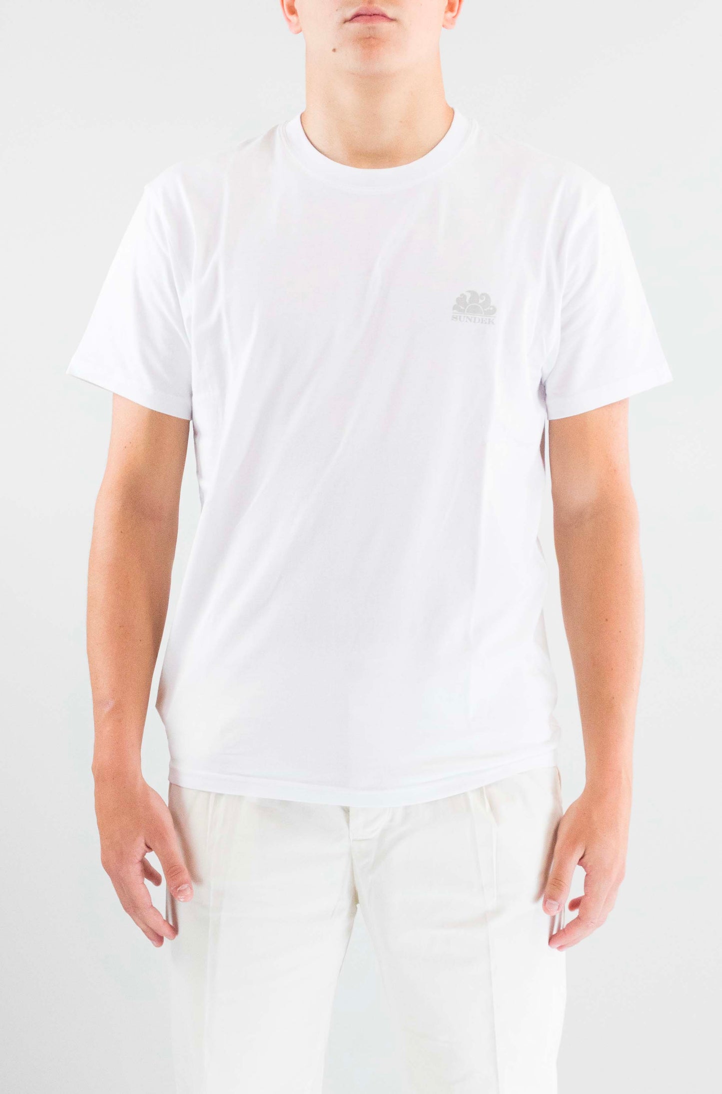 T-Shirt Sundek White da Uomo m129tej780t