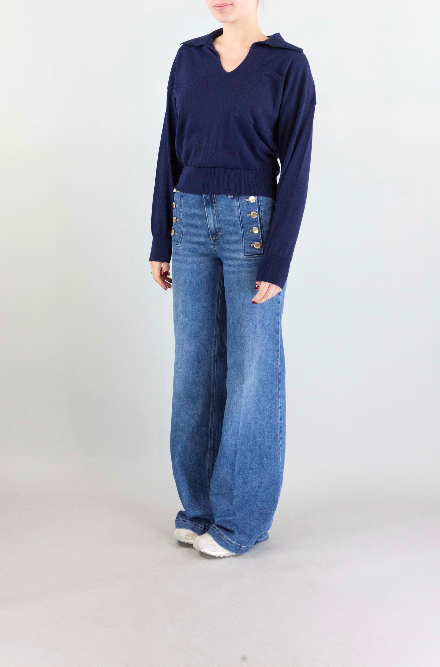 Polo Floor Navy da Donna m28916