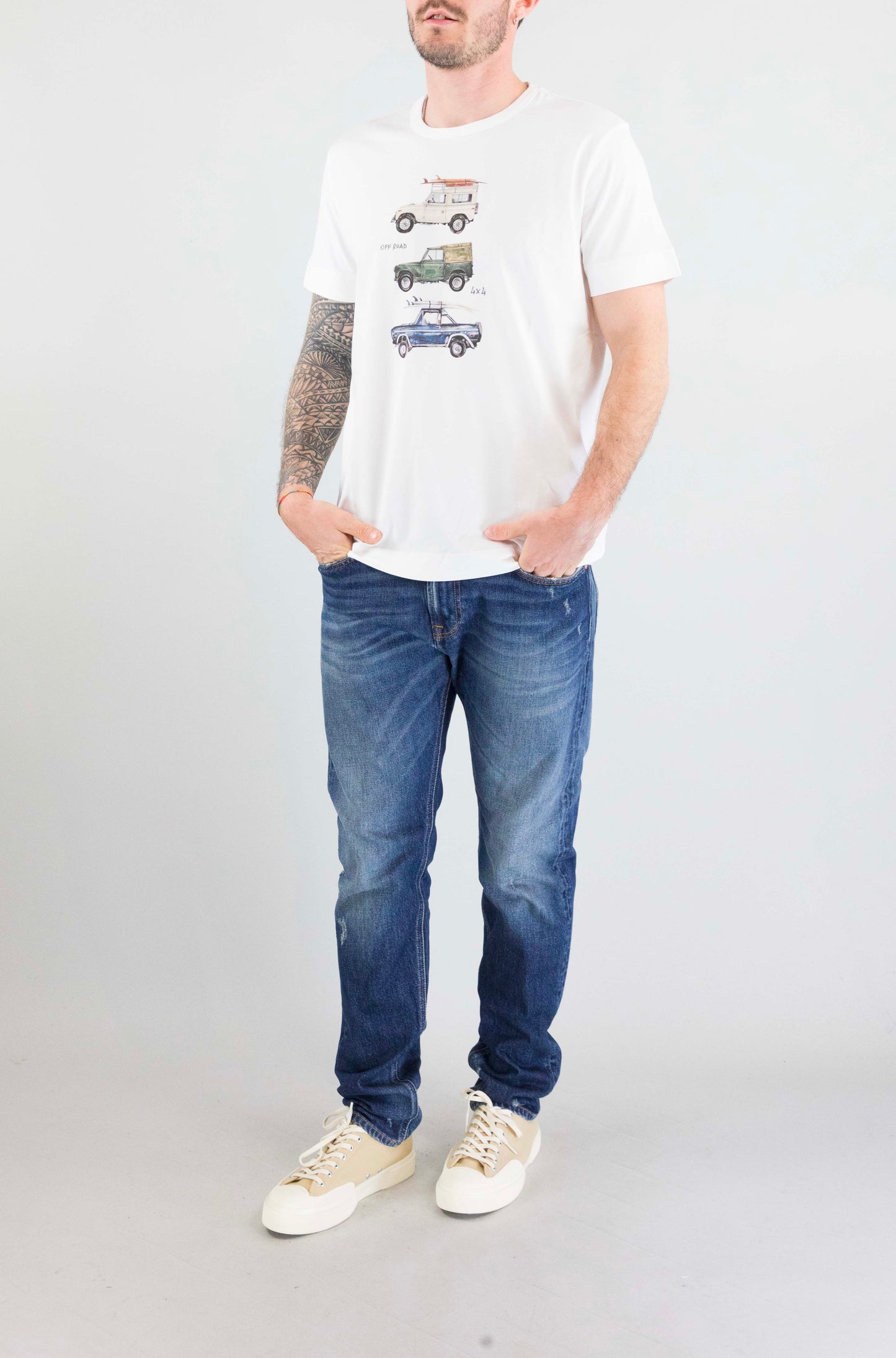 T-Shirt Bob Crema da Uomo color vr0386