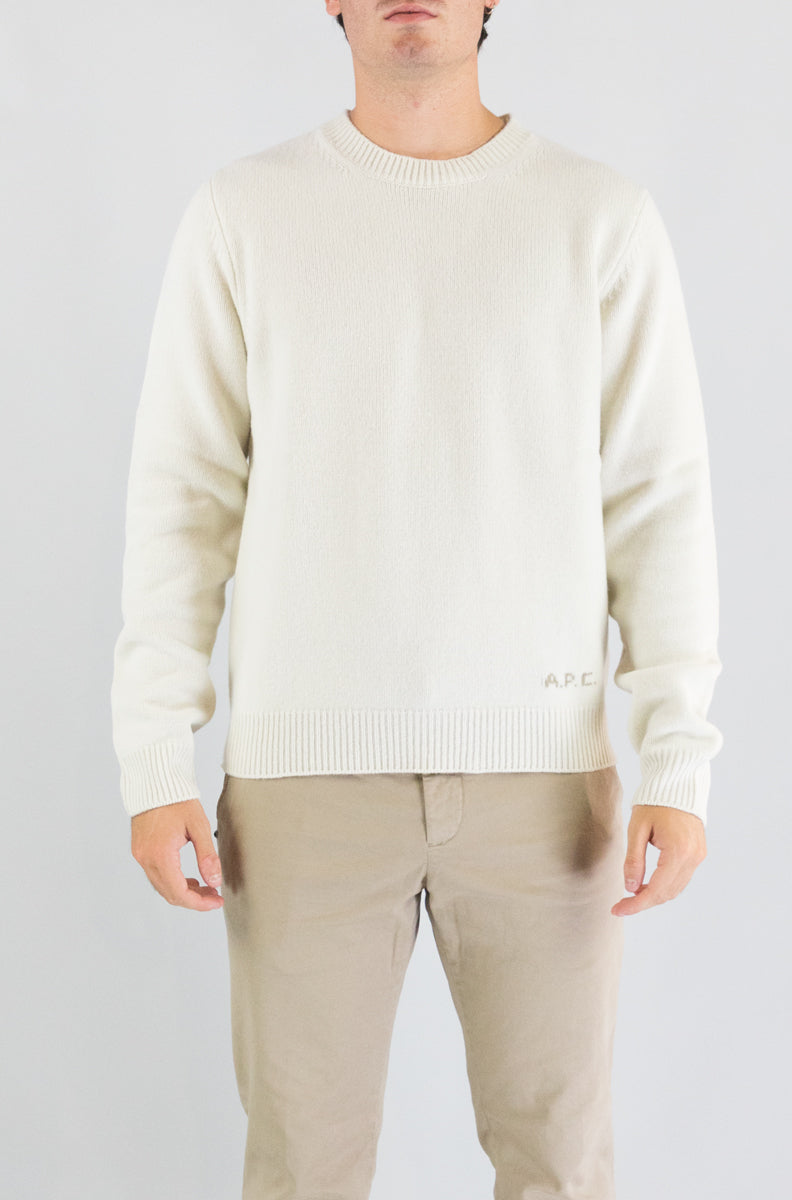 Maglia Apc Ecru da Uomo woasw h23491 edmond