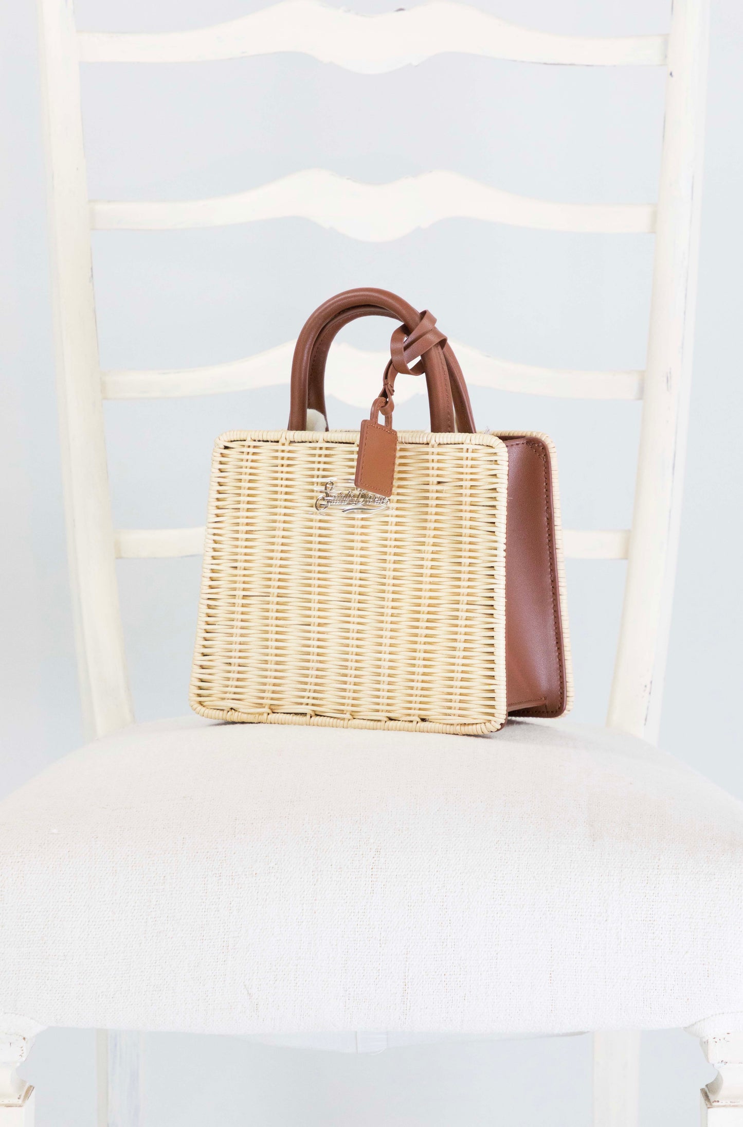 Borsa Mc2 Saint Barth Straw Leather da Donna shop bag mini