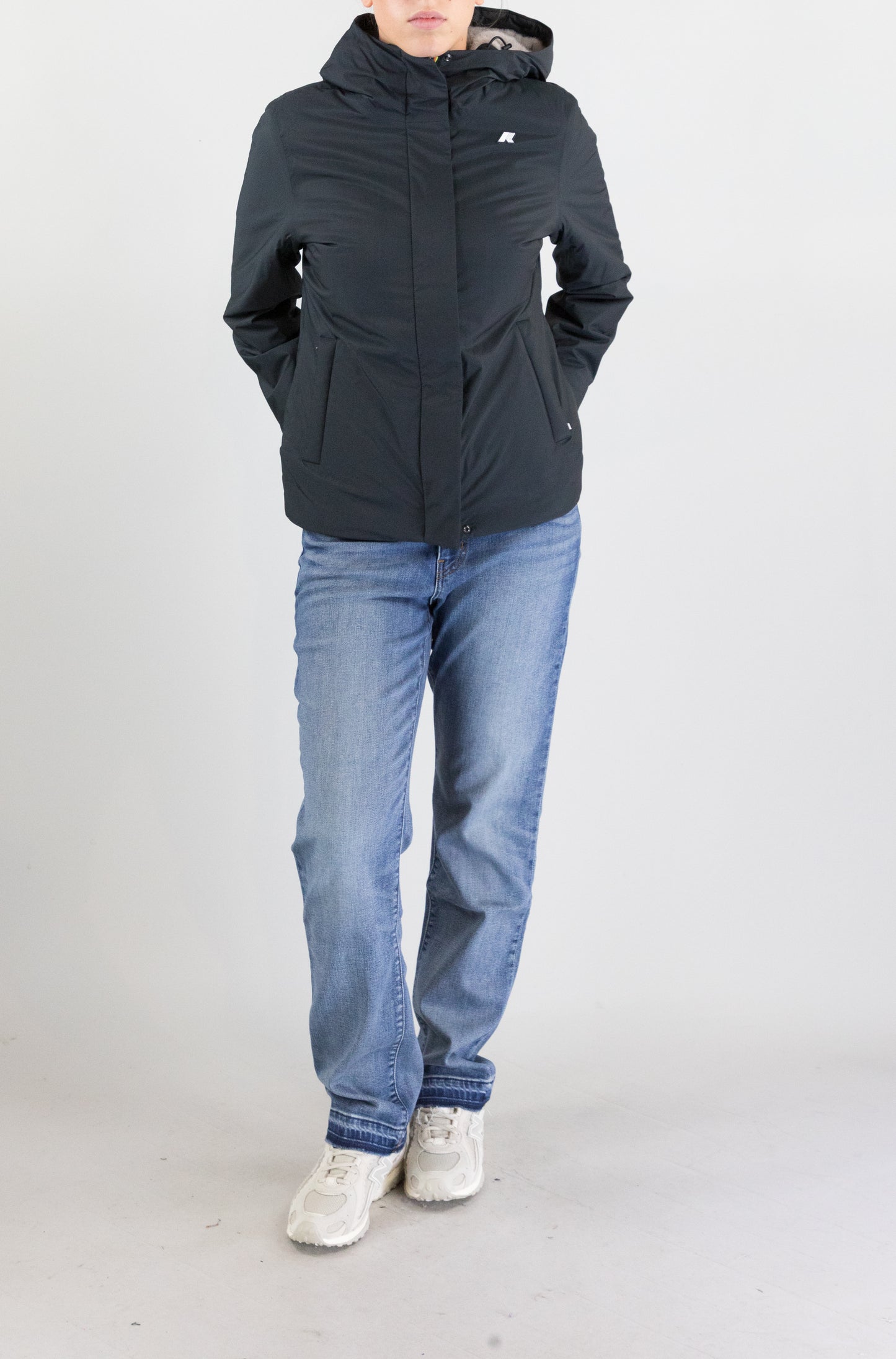 Giubbotto Kway Black Gray da Donna k81449w lil twill soft
