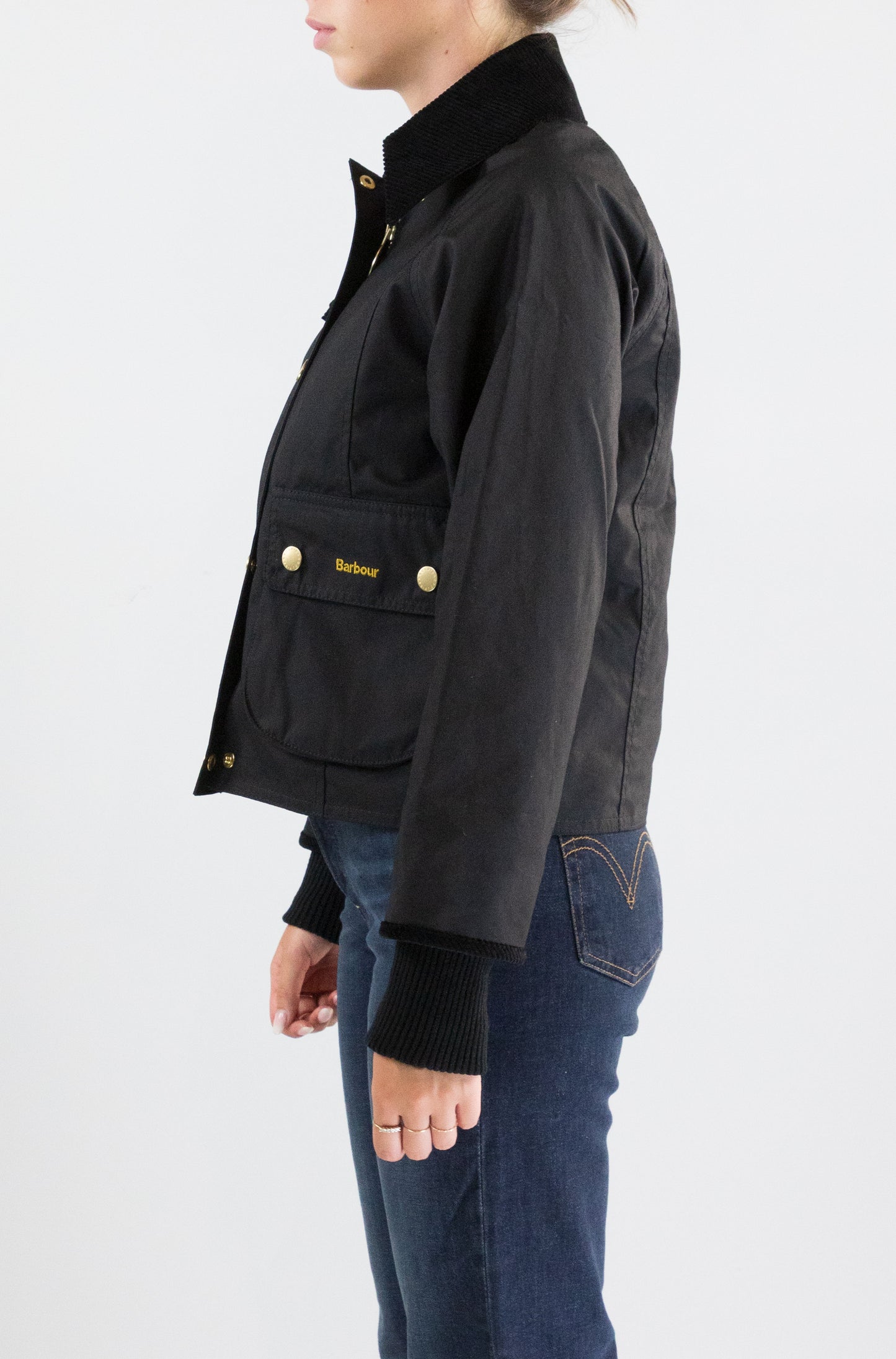 Giubbotto Barbour Bk71 da Donna lwx1403 cropped beadnell wax