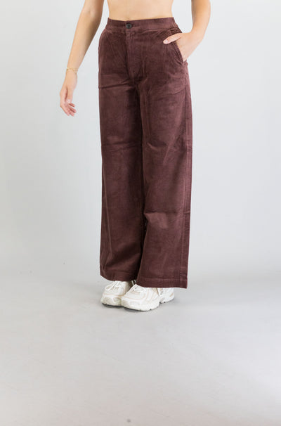 Pantalone Nice Things Castagna da Donna wwv016