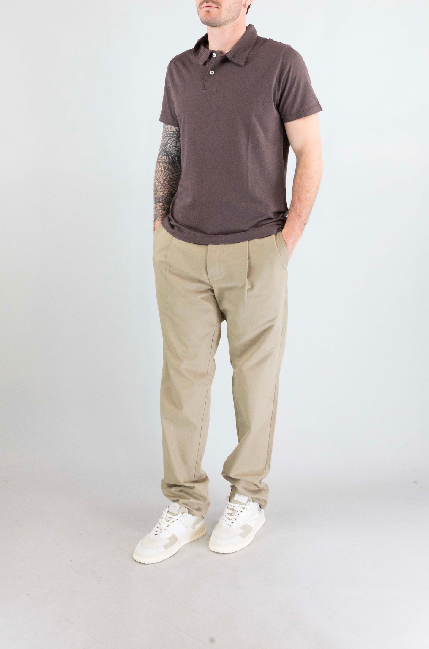 Polo Roy Roger’S Dark Brown da Uomo rru500cg060569