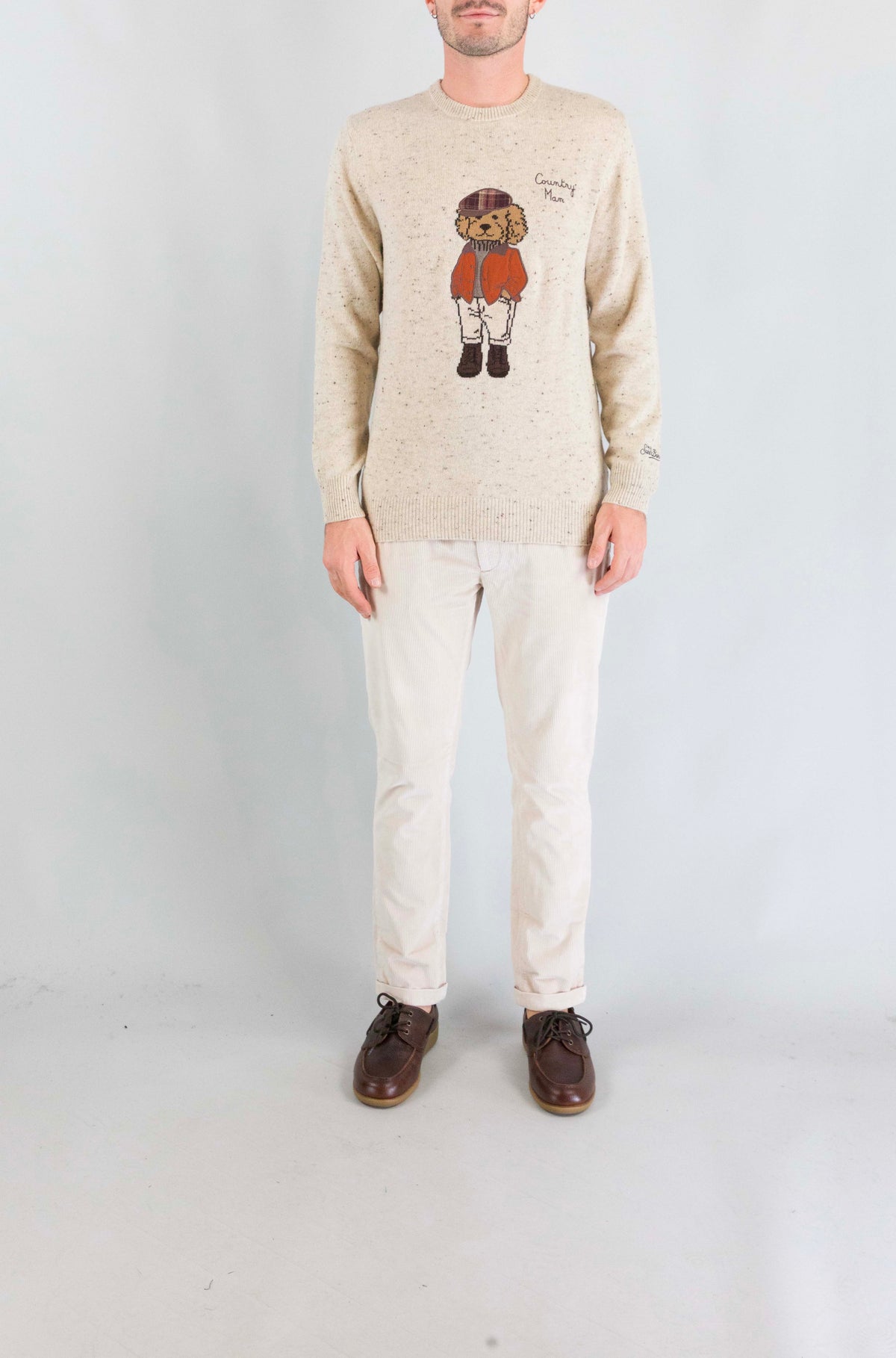 Maglia Mc2 Saint Barth Country Poodle da Uomo heron donegal