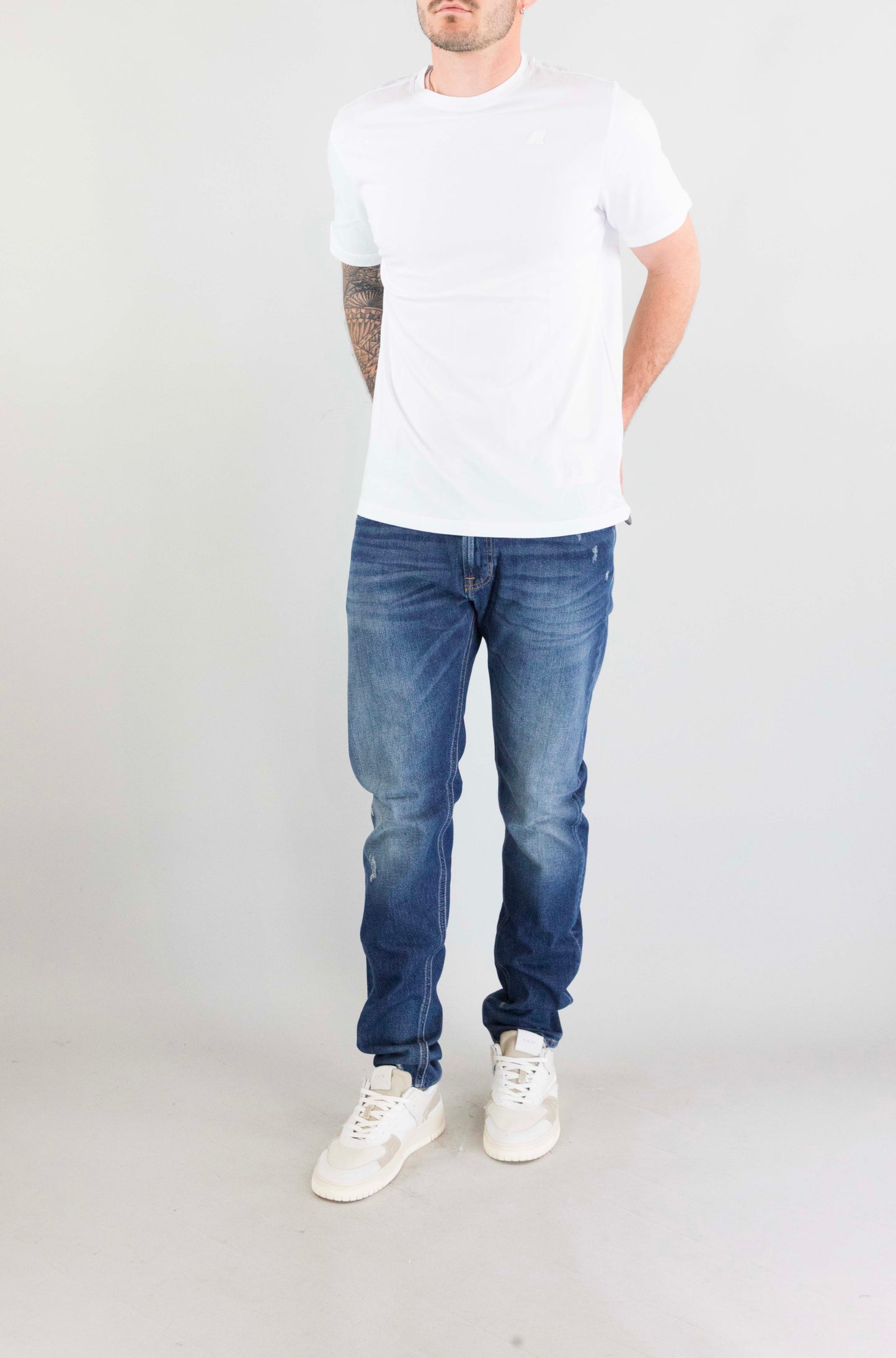 T-Shirt Kway 001 White da Uomo k7125uw odom