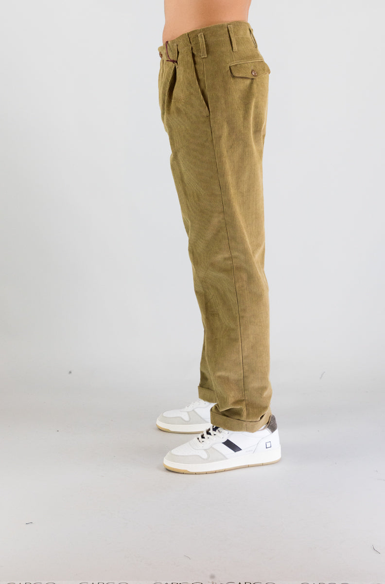 Pantalone Tela Cruda Camel da Uomo tc127p002co0554 uniform pleat