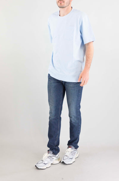 T-Shirt Mc2 Saint Barth Light Blue da Uomo bakewell t00132 piquet