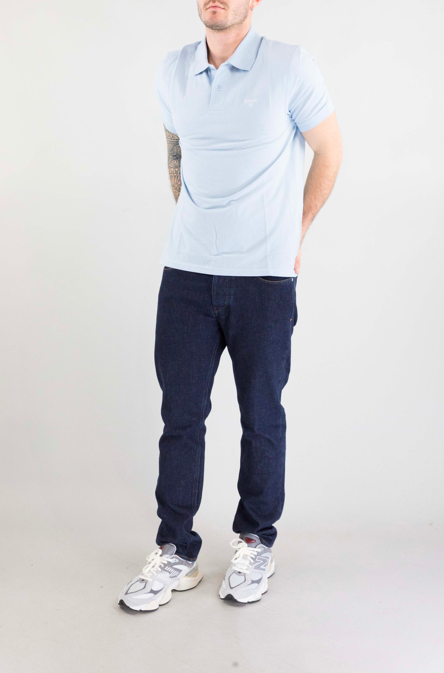 Polo Barbour Bl18 da Uomo mml1367 lightweight sports
