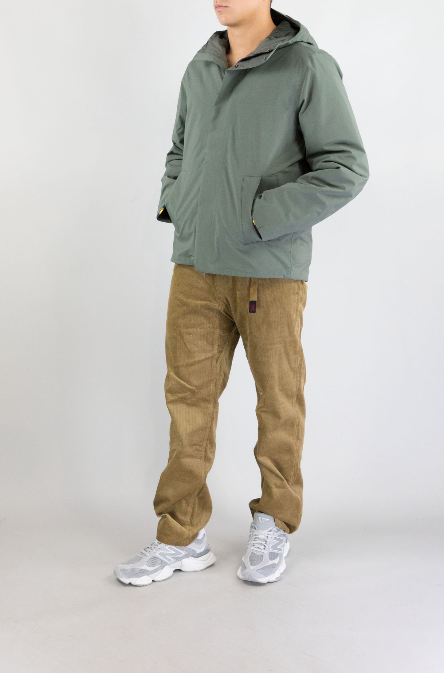 Giubbotto Kway B2n Green Blackish da Uomo k7132bw jacken bonded padded