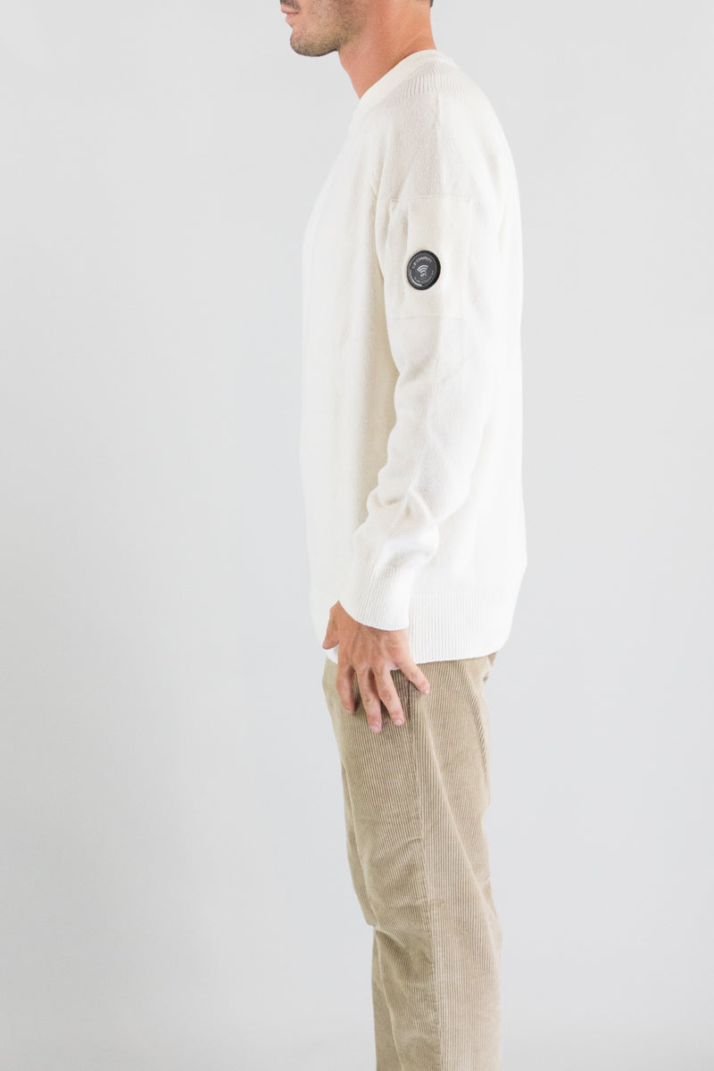 Maglia Cp Company Gauze White da Uomo 21cmkn085a 110149a
