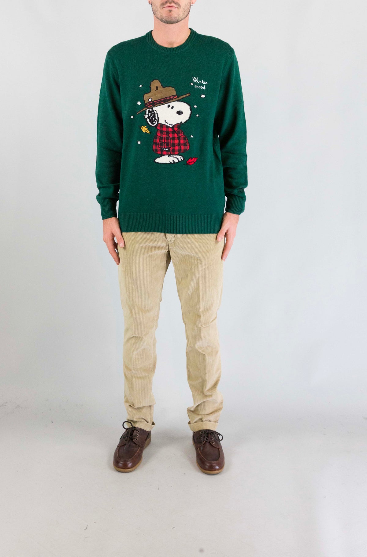 Maglia Mc2 Saint Barth Snoopy Snow Jacket da Uomo heron