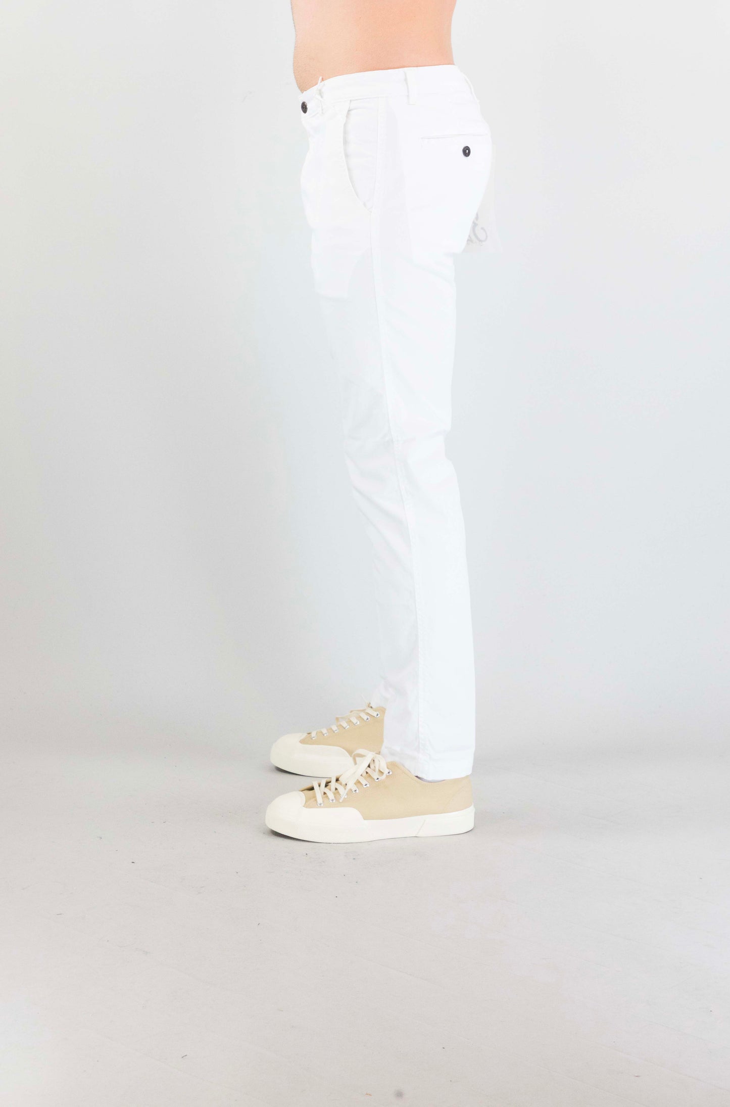 Pantalone Roy Roger’S White da Uomo rru90319c9250112 c0005 gab elast