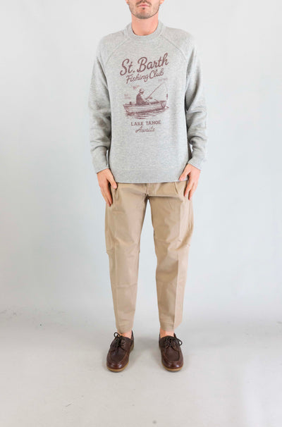 Maglia Mc2 Saint Barth Fishing Lake da Uomo bricklane print