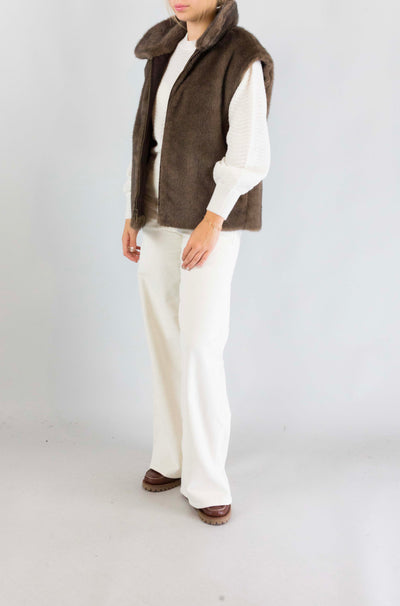 Giubbotto Mc2 Saint Barth Dark Brown da Donna hesketh wax fur