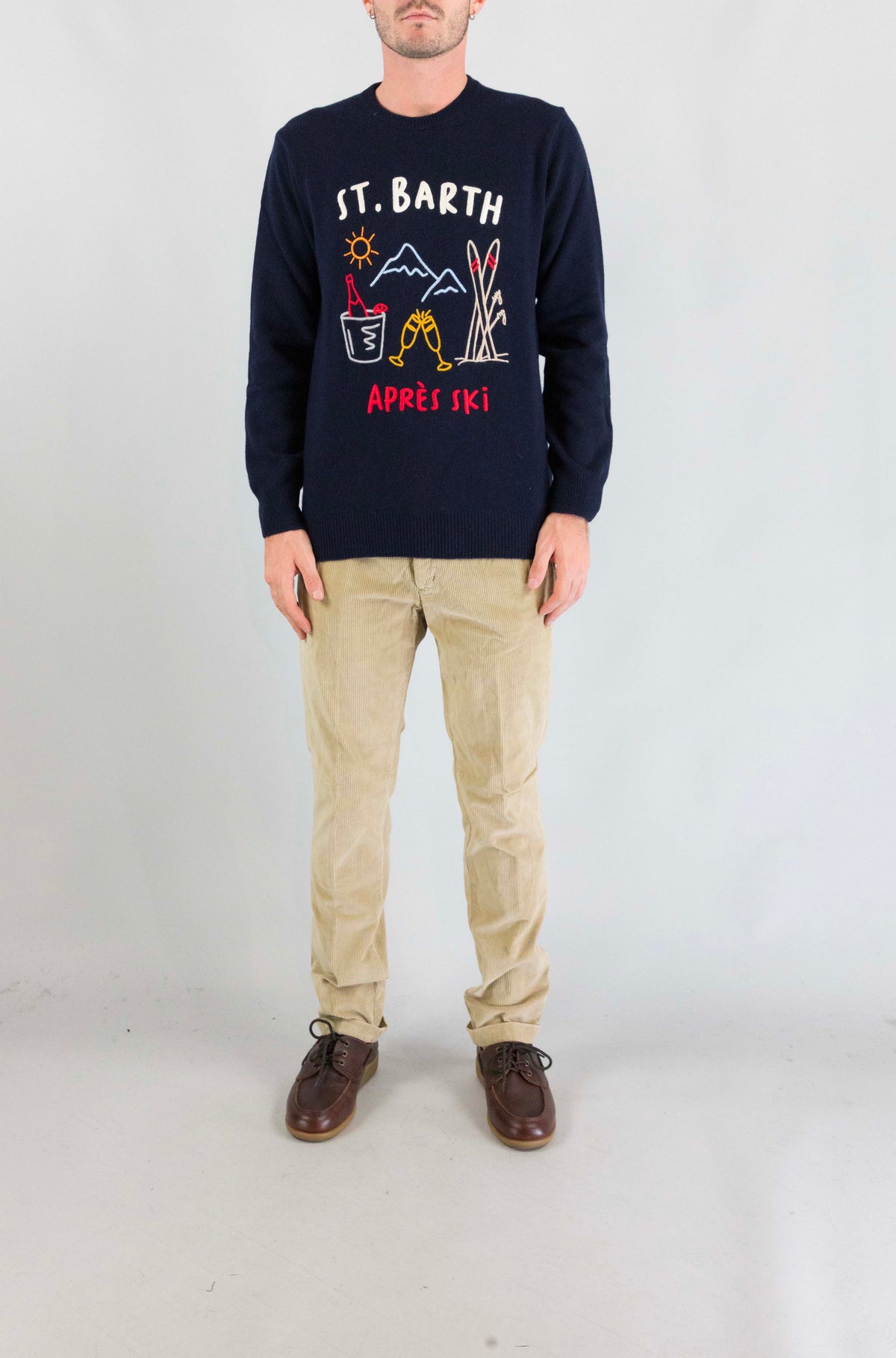 Maglia Mc2 Saint Barth 00226 Apres Ski Draw da Uomo heron