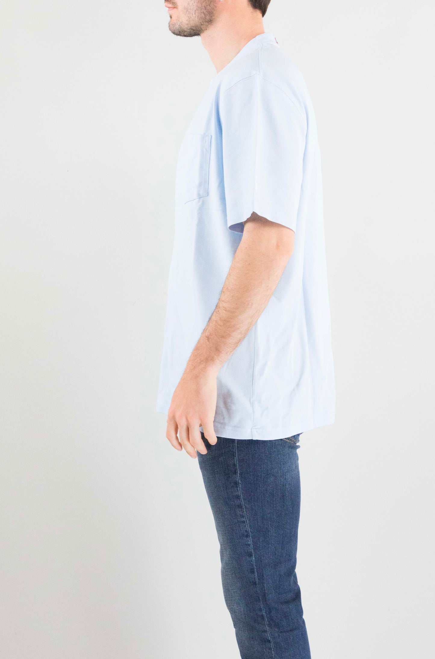 T-Shirt Mc2 Saint Barth Light Blue da Uomo bakewell t00132 piquet