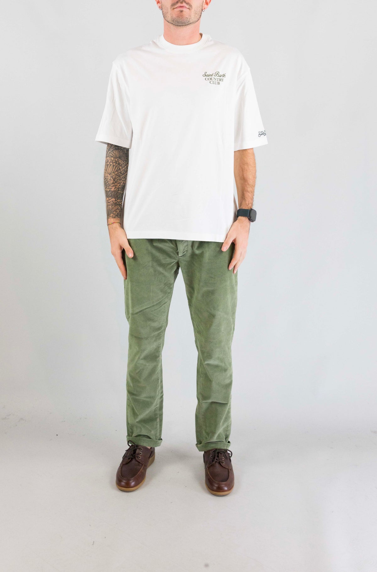 T-Shirt Mc2 Saint Barth 01036m Country Roads da Uomo delmar oversized