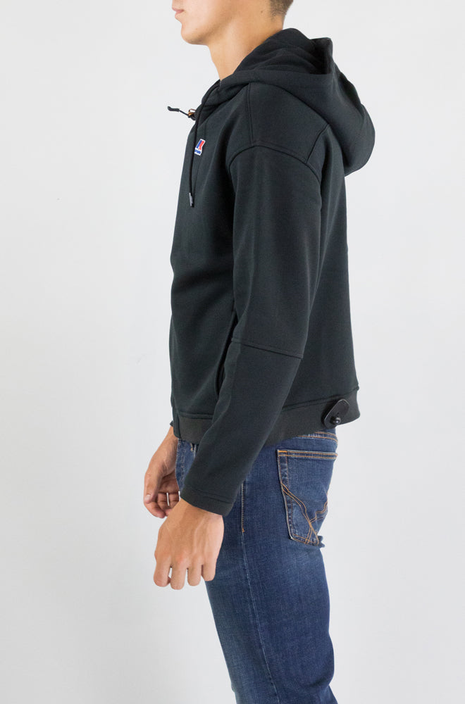 Felpa Kway Usy Black da Donna k8148kw lara brushed