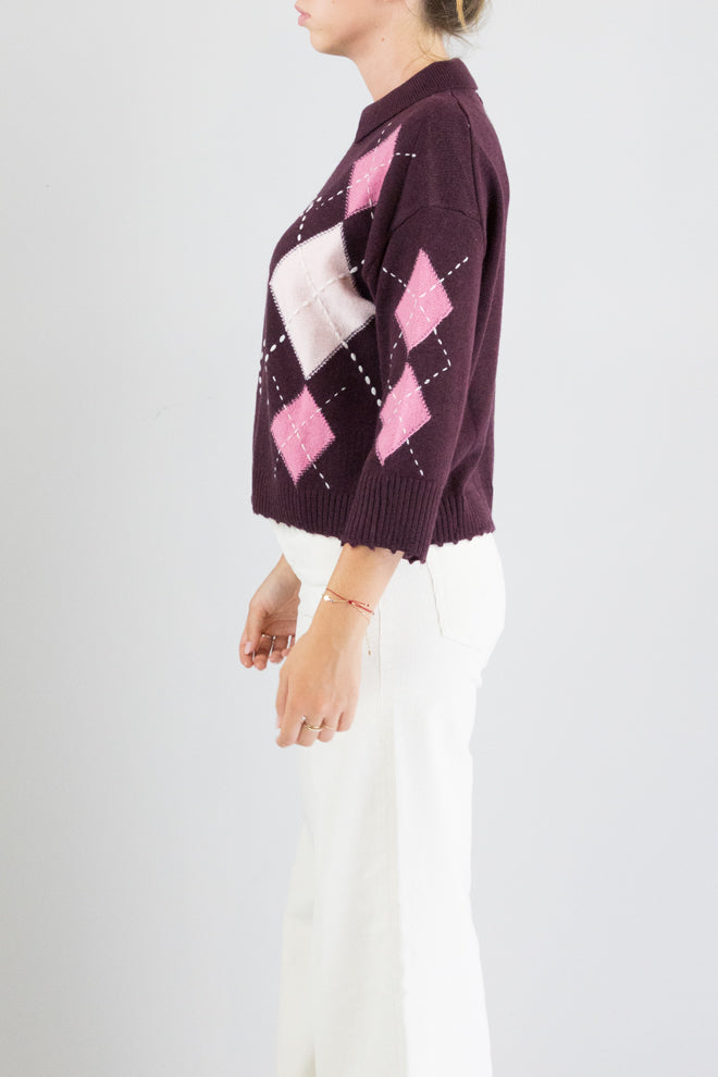 Polo Pinko Bordeaux da Donna cork