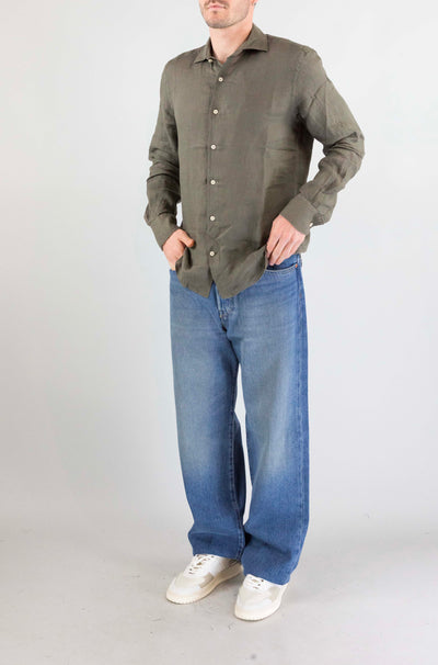 Camicia Mc2 Saint Barth Kombu Green da Uomo pamplona