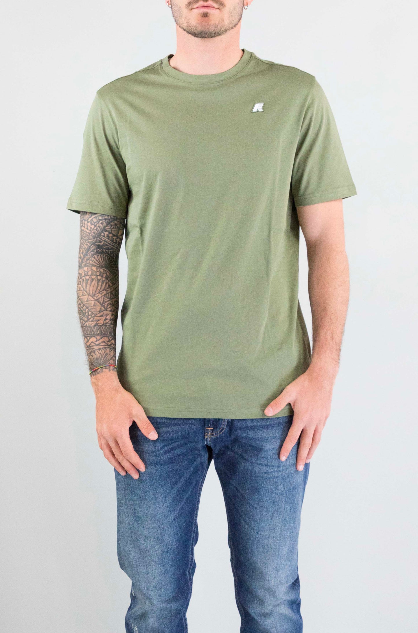 T-Shirt Kway V15 Green Lichen da Uomo k7125uw odom