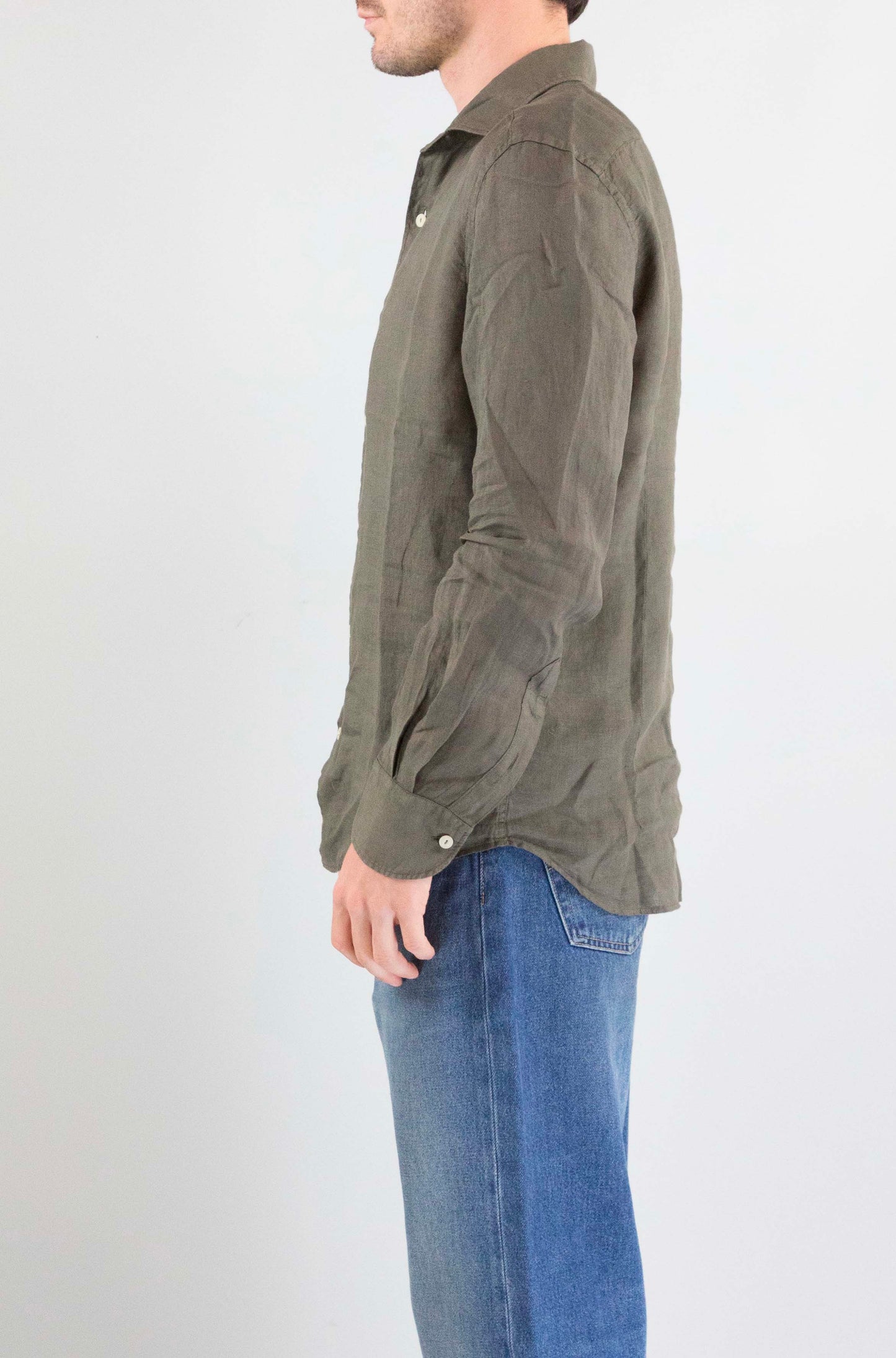 Camicia Mc2 Saint Barth Kombu Green da Uomo pamplona