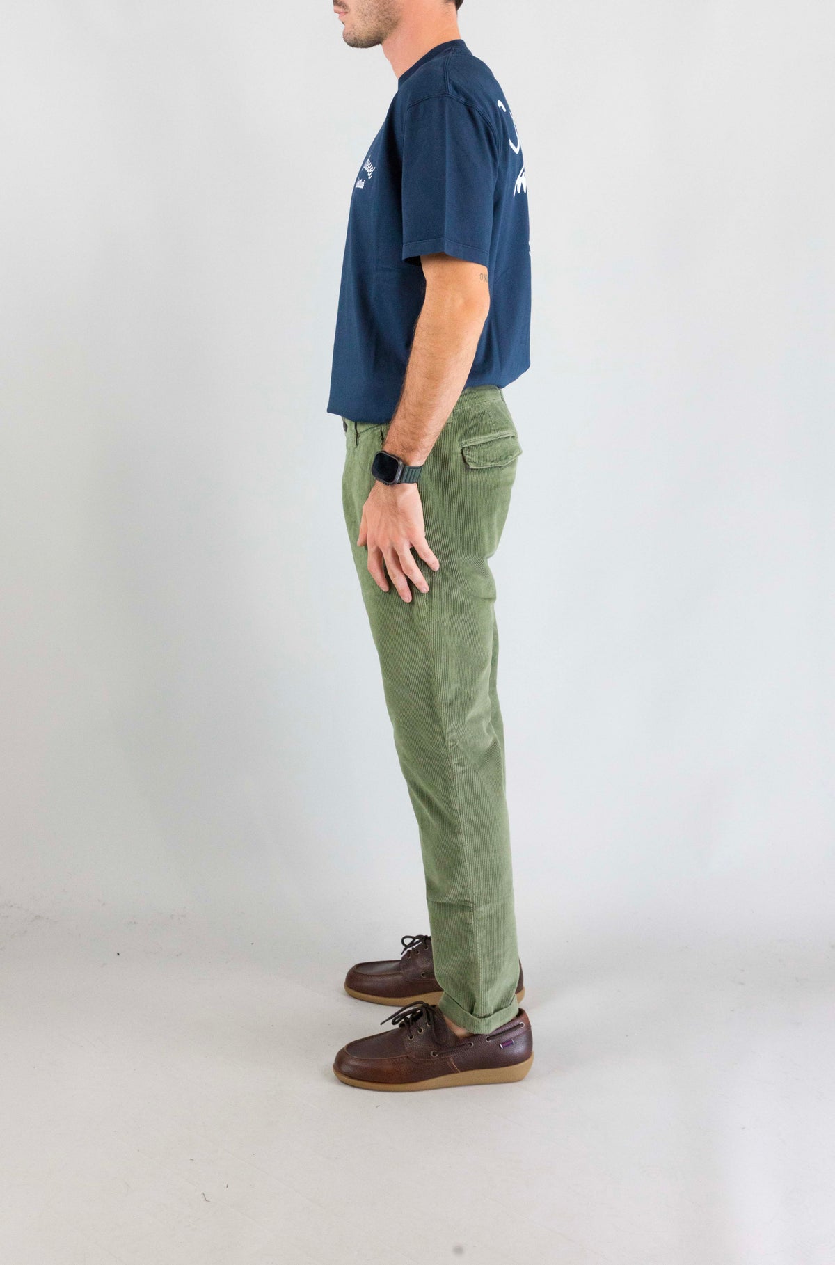 Pantalone 40weft Verde Militare da Uomo brand 3072 56583