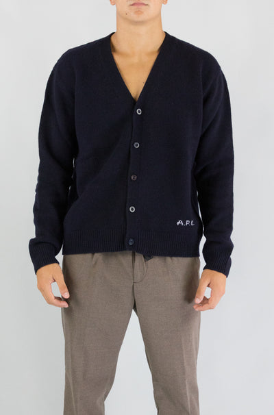 Maglia Apc Dark Navy da Uomo woasw h23491 edmond