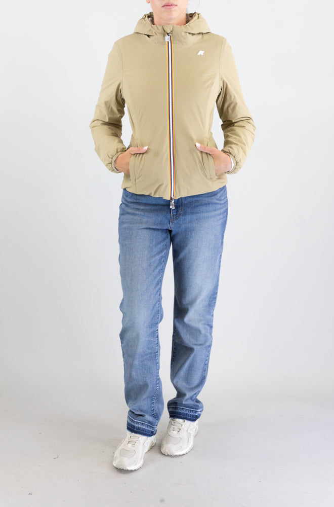 Giubbotto Kway Dbq Beige White da Donna k6128tw lily st warm double