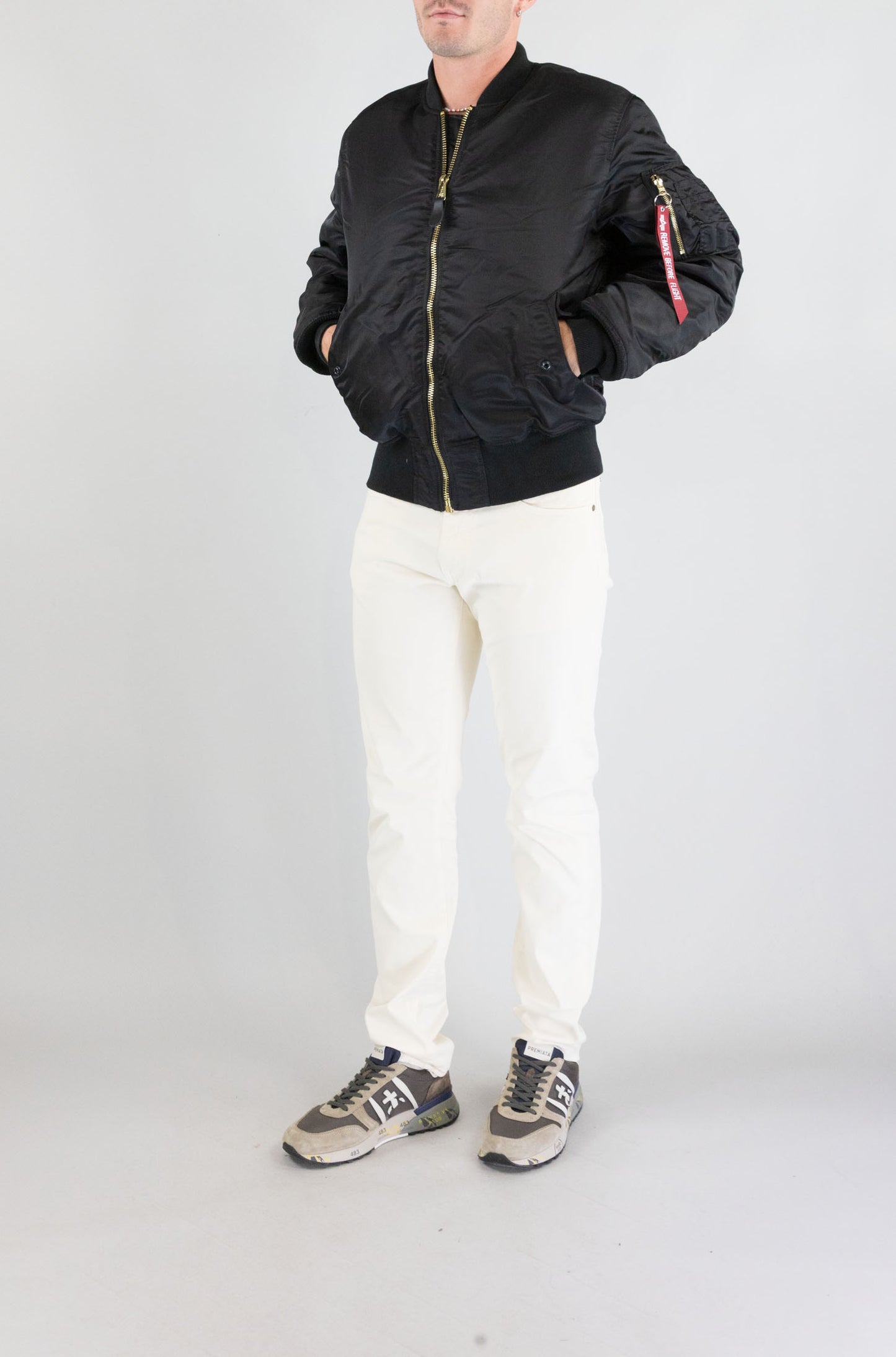 Giubbotto Alpha Industries Black da Uomo f100101 ma-1 heritage