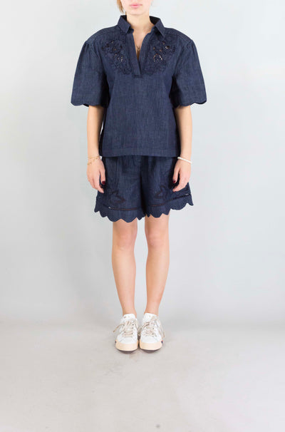 Top Scarlett Poppies Denim Blue da Donna sahira