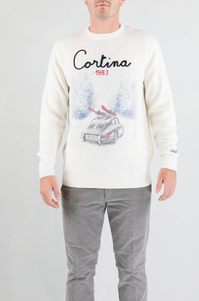 Maglia Mc2 Saint Barth Cortina Road da Uomo heron print