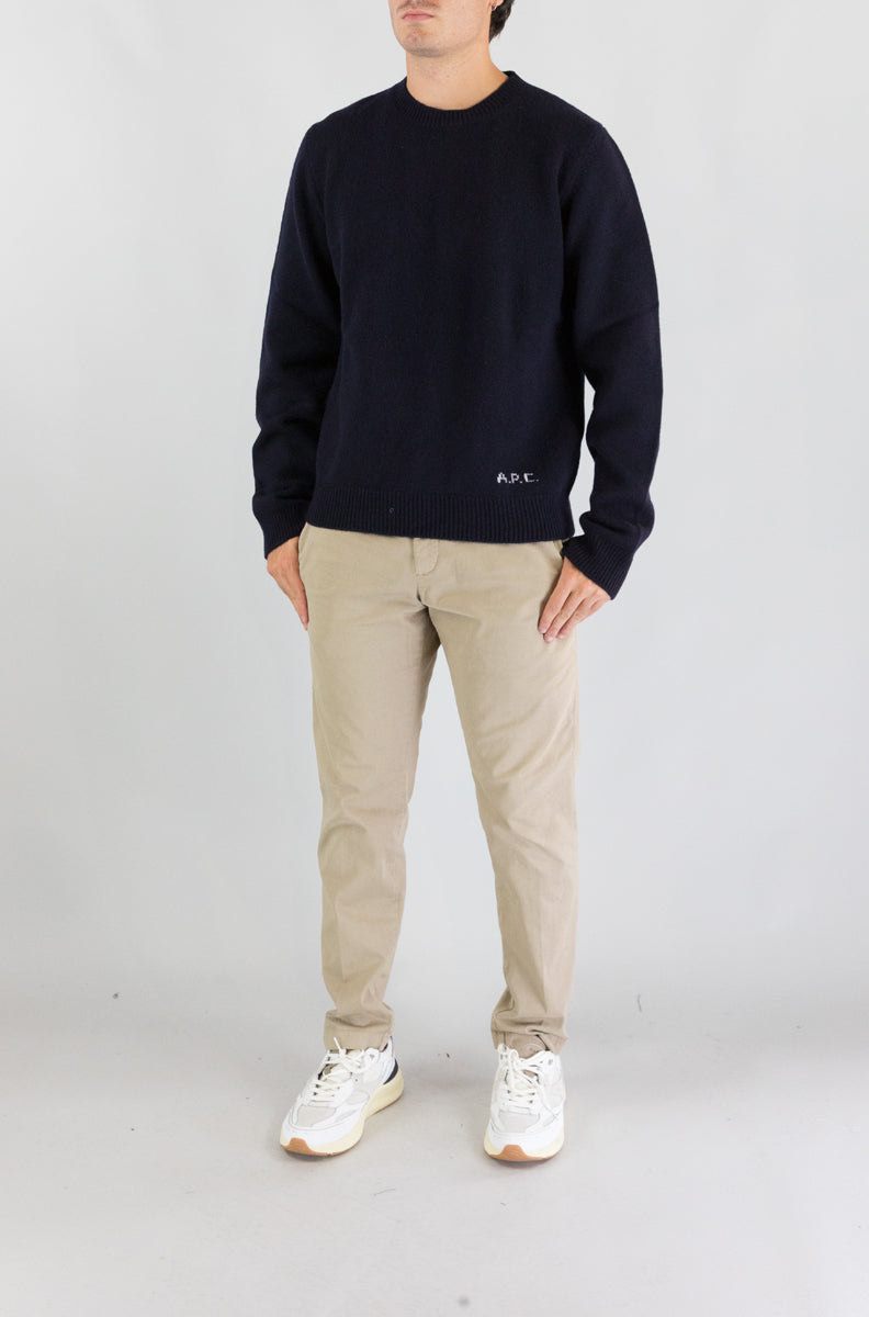 Maglia Apc Dark Navy da Uomo woasw h22020 cardigan kevin