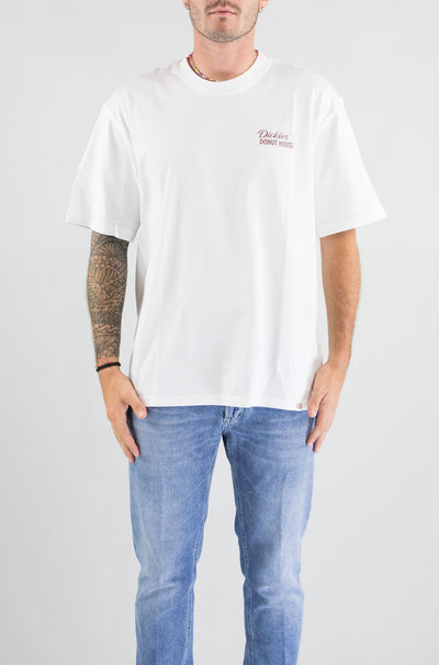 T-Shirt Dickies White da Uomo dk0a87qn0wh