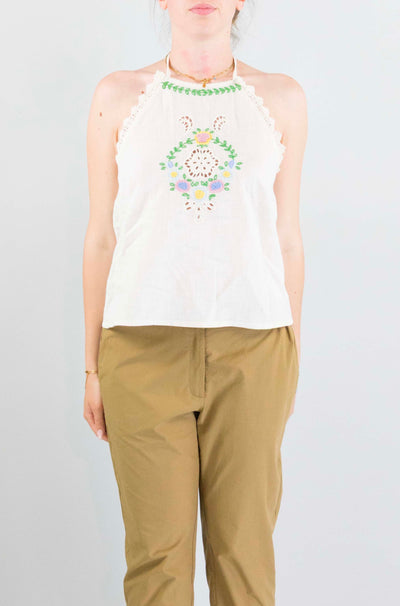 Top Louizon Ecru da Donna raidon