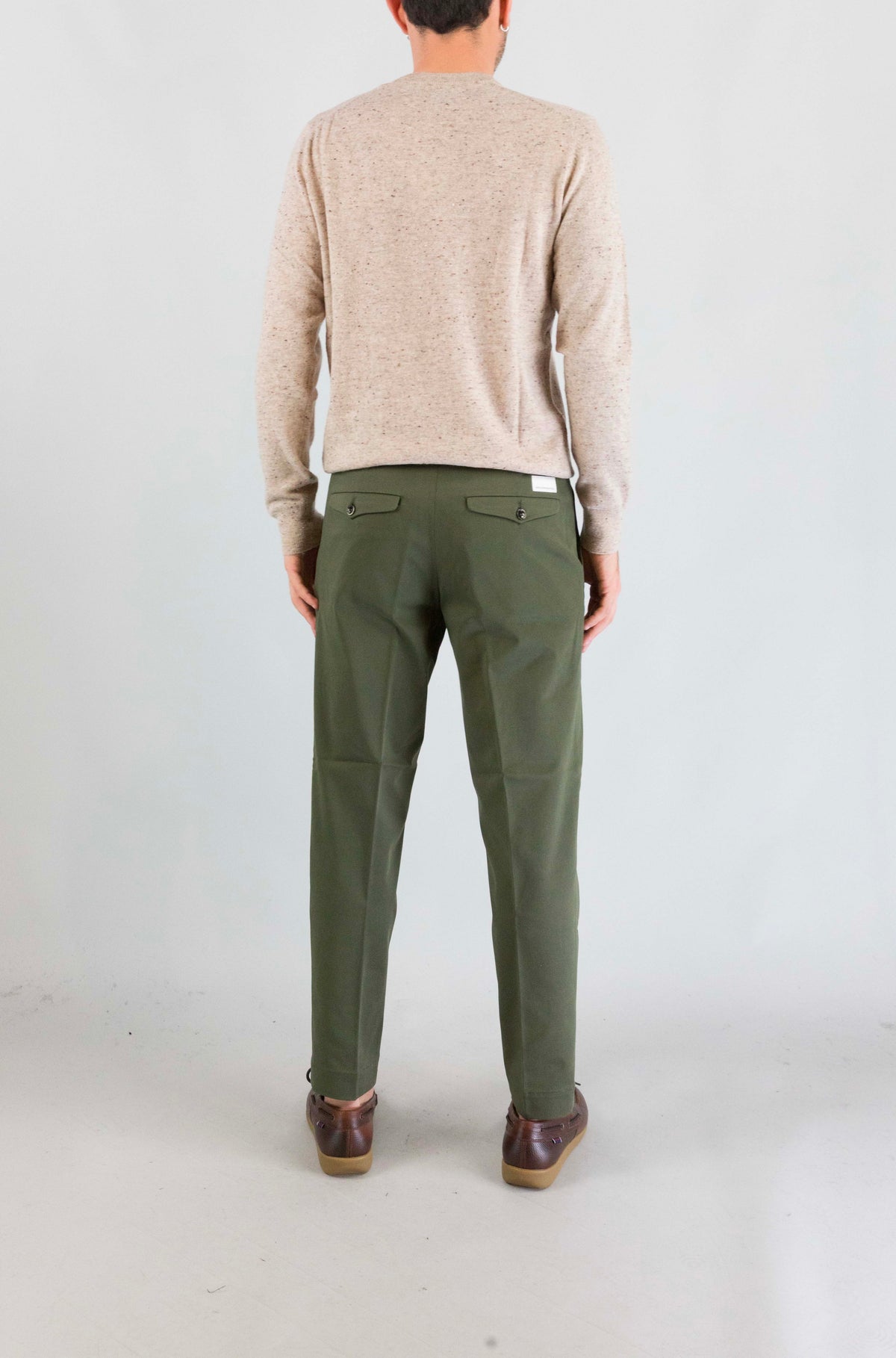 Pantalone Nine In The Morning Oliva da Uomo giove piatto slim